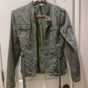 Women green jacket